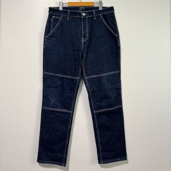 Frank And Oak Men’s Straight-Leg Jeans 34x34 Dark Wash Sustainable Denim - Picture 2 of 16